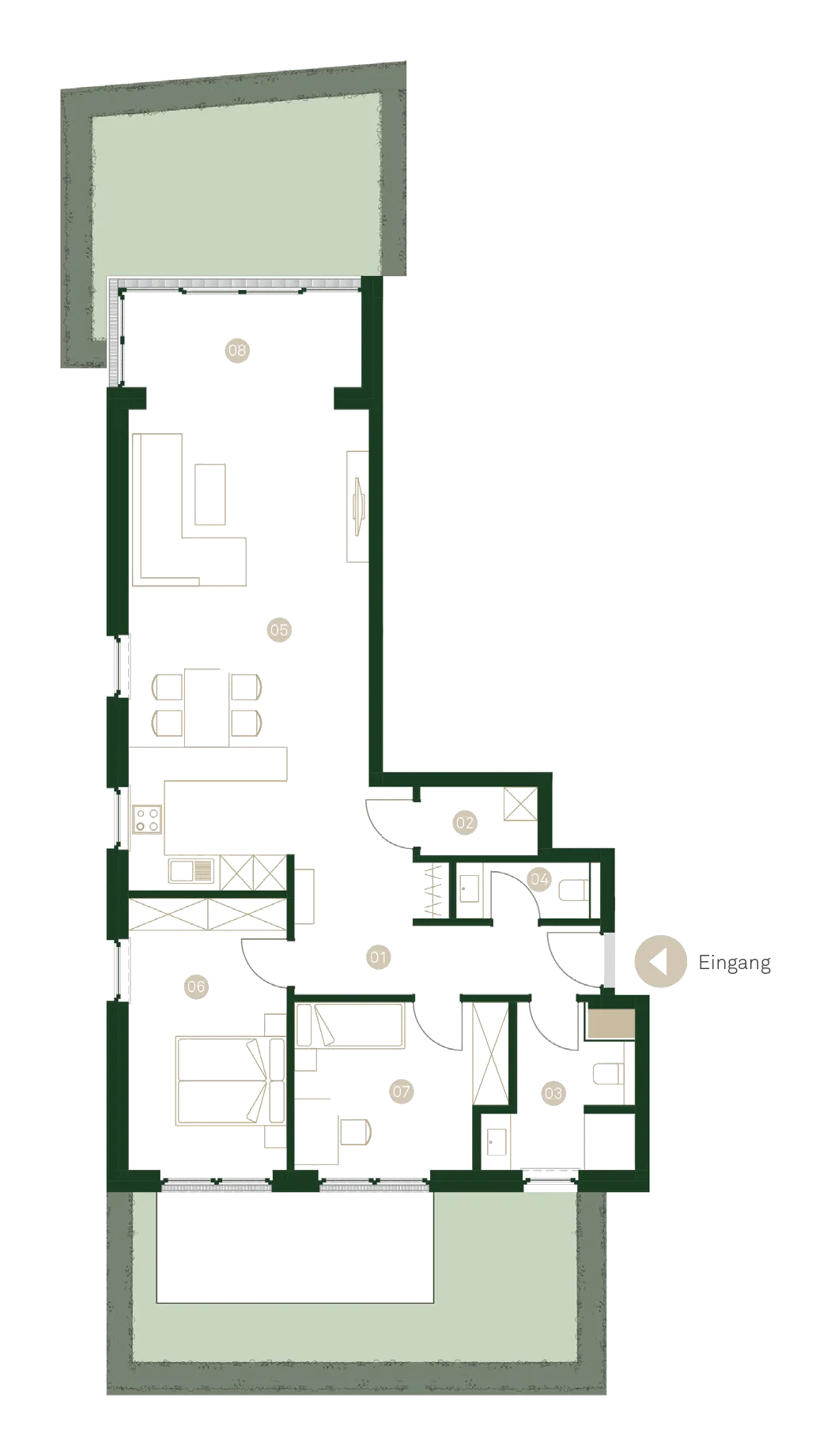 Grundriss WE 1.4