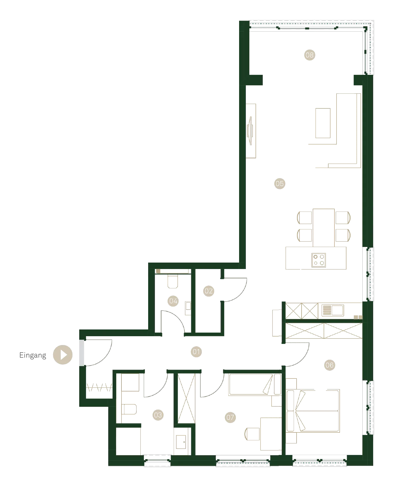 Grundriss WE 2.1
