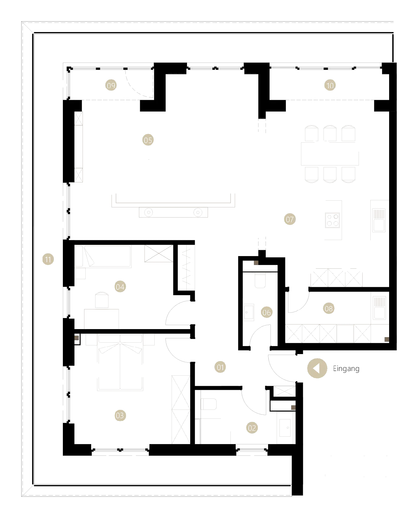 Grundriss WE 3.2